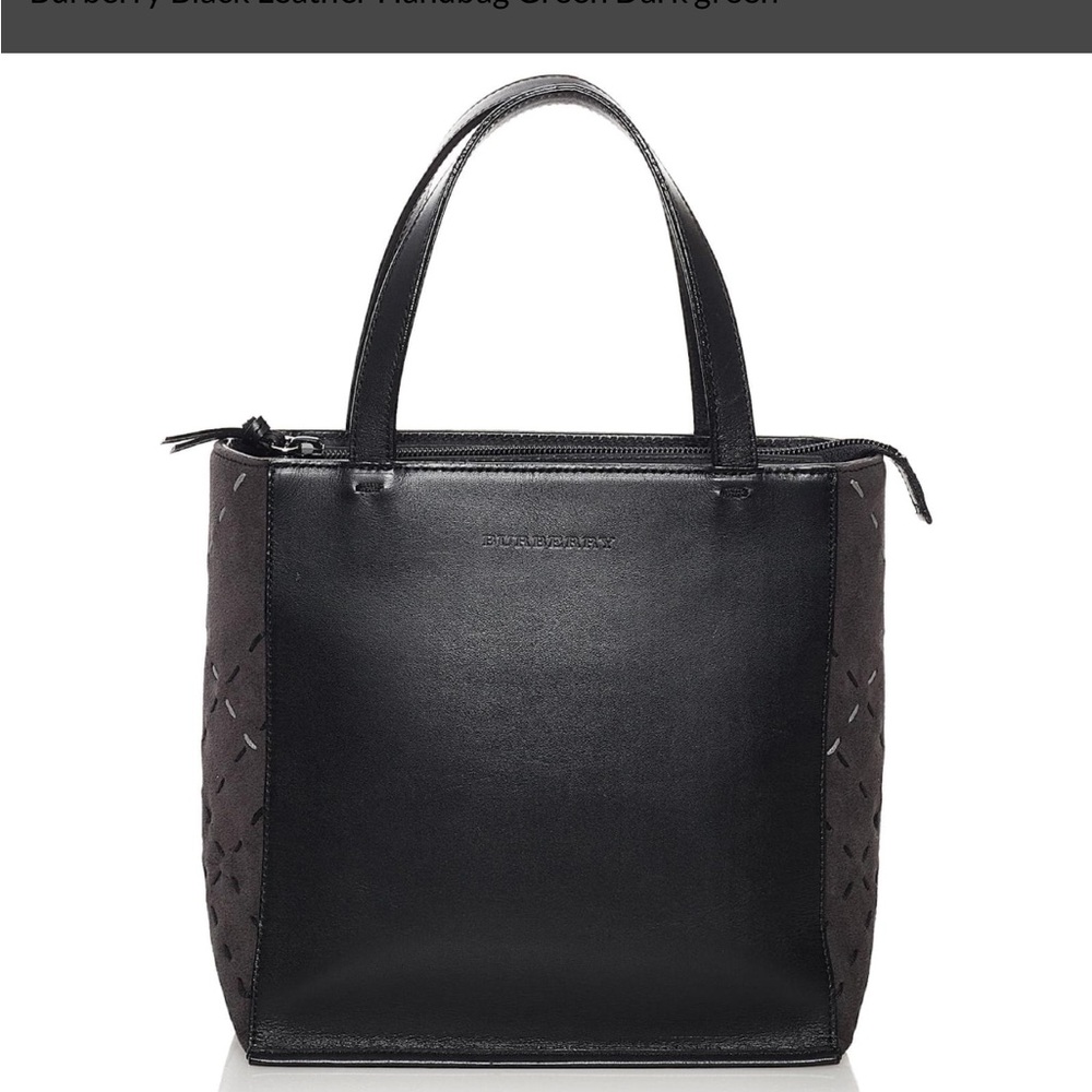 Burberry Leather and Stiched Suede Handbag